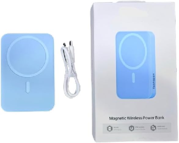 10000mAh Magsafe Power Bank 15W Wireless Charging PD20W Fast Charging Ocean Blue