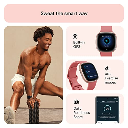 Fitbit Versa 4 GPS 40 mm Pink Sand Aluminum Case
