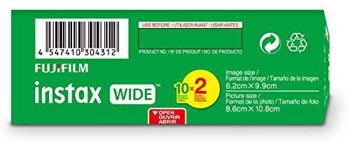 Fujifilm Instax Wide Instant Film (2 × 10 Sheets)