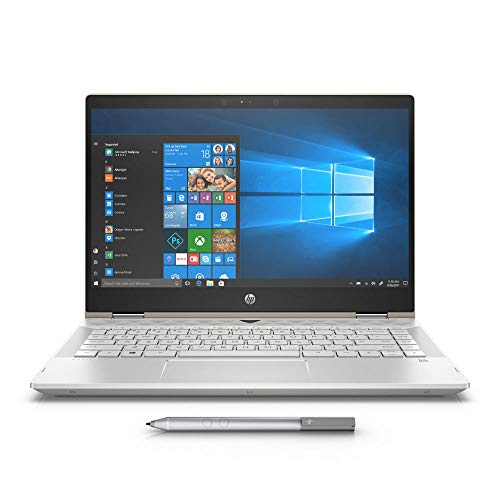 HP Pavilion x360 14-CD0003ne 14 Inch Touchscreen Intel Core i7 8th Gen 16GB 128GB SSD  Intel NVIDIA Geforce MX250 2GB Gold English/Arabic Windows 11